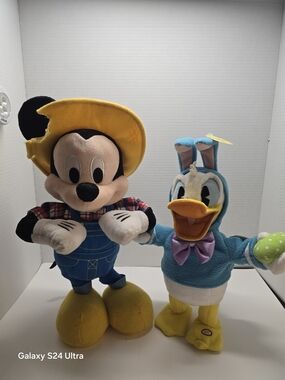 Mickey Mouse Plush Farmer & Donald Duck Plush Set - Yellow, Blue